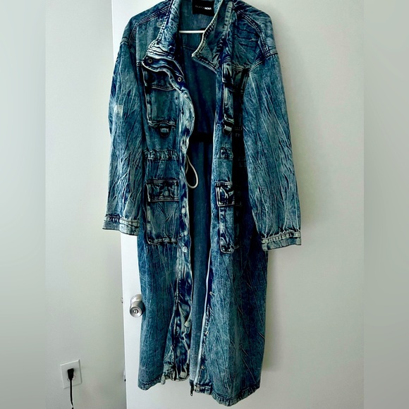 Fashion Nova Long Jean Jacket - Picture 2 of 6